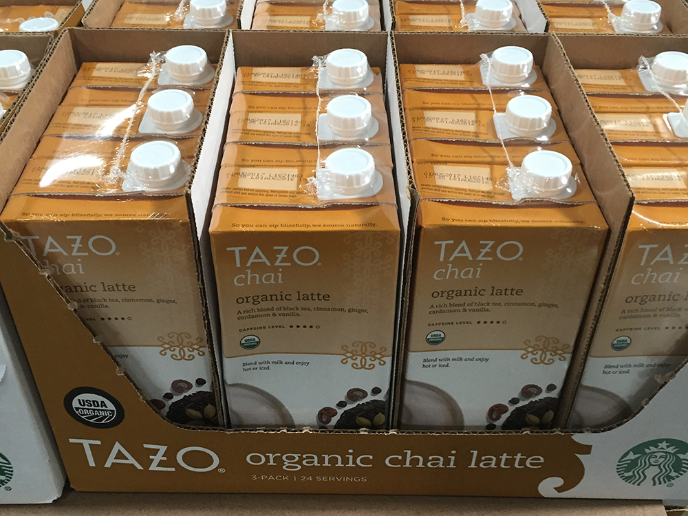 24 pack of of Tazo chai latte.