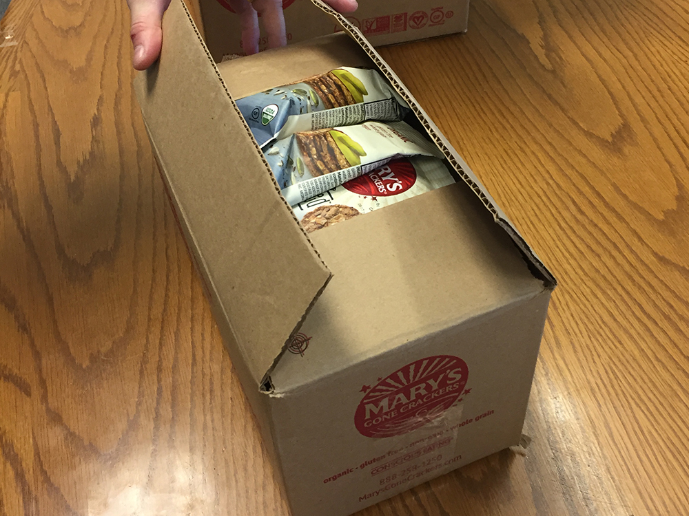 Box of bagged snacks